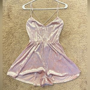 Pink Velvet Romper